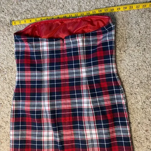 Tommy Hilfiger Plaid Dress Strapless - Picture 4 of 7